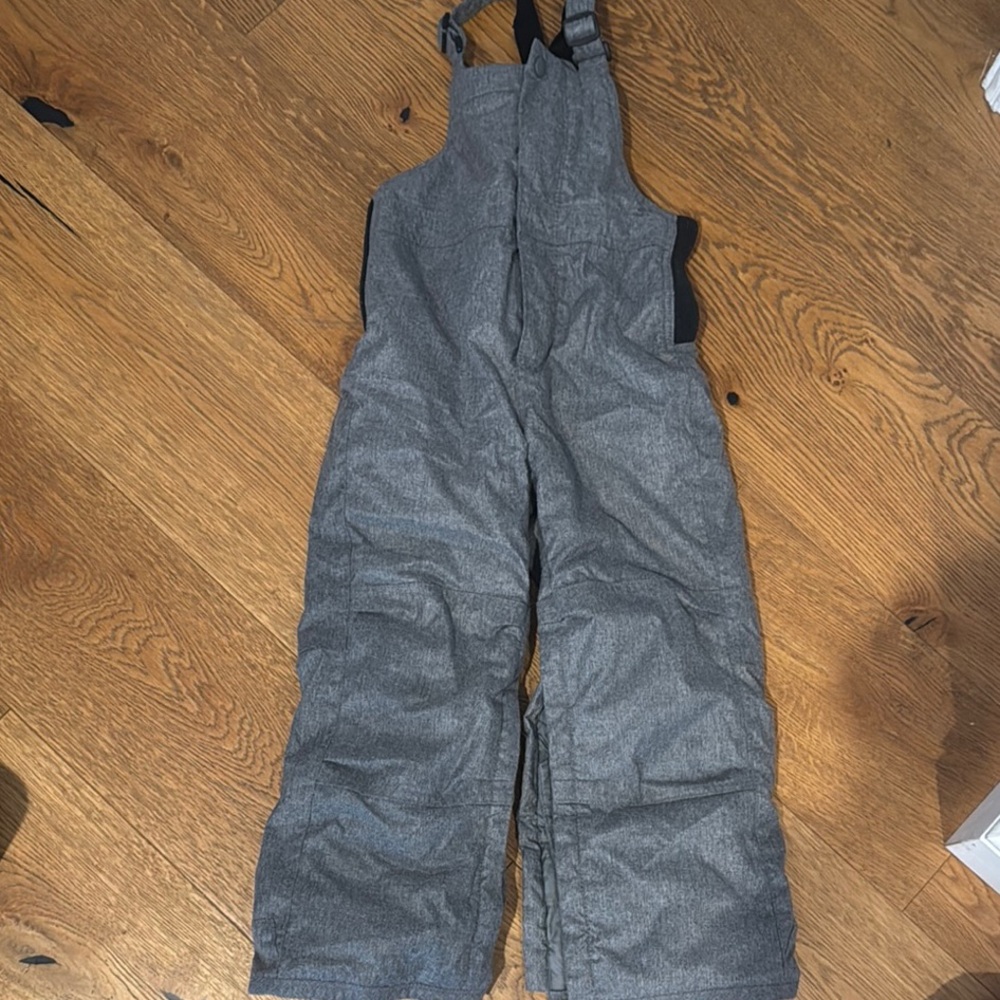 Kids Gray Snow Bib Overalls